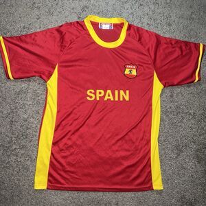 Spain Football Soccer Jersey Adult MEDIUM Red Yellow EB Sports España Sports
